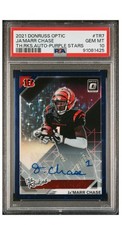 2021 Donruss Optic - The Rookies Ja'Marr Chase Auto Purple Stars Auto RC