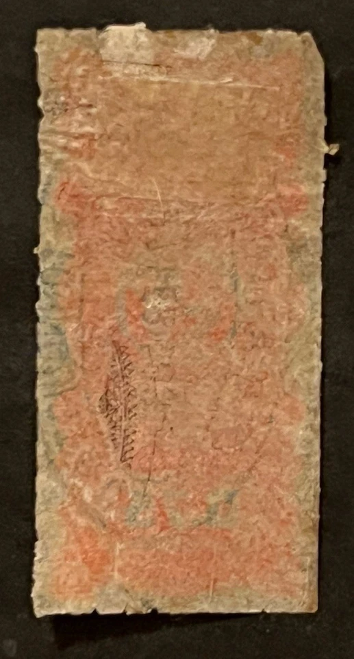 Sellos de viaje: estampillas de ingresos de Uruguay de 1800 usadas en papel Pelure estampadas a mano Foto 3 de 4