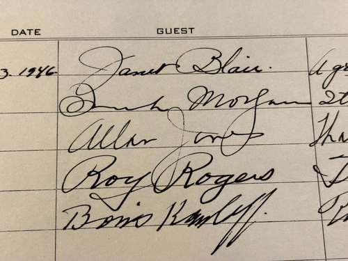 Boris Karloff Frank Morgan Extremely Rare Autographed Page '46 Radio +Rogers - Picture 3 of 8
