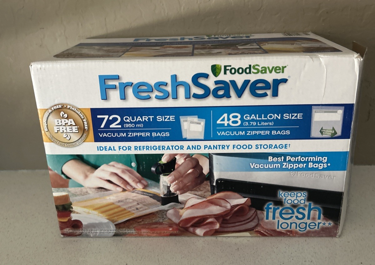 FoodSaver FreshSaver BPA-Free Vacuum Sealer Bags 72 Quarts 48 Gallons
