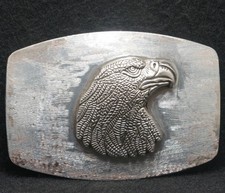 XB21137 SWEET VINTAGE 1970s EAGLE HEAD BIRD ANIMAL ARTWORK MENS BELT BUCKLE