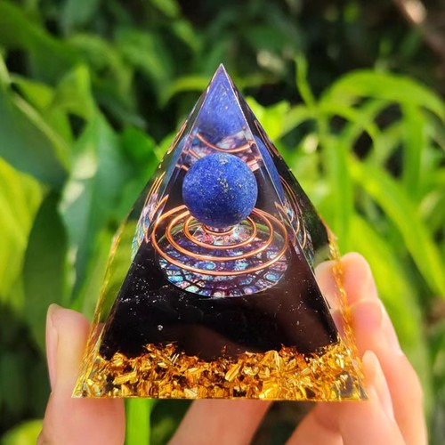 1 PC Pyramid Ball Quartz Crystal Dropper Resin Decoration Natural Orgonite - Picture 5 of 54