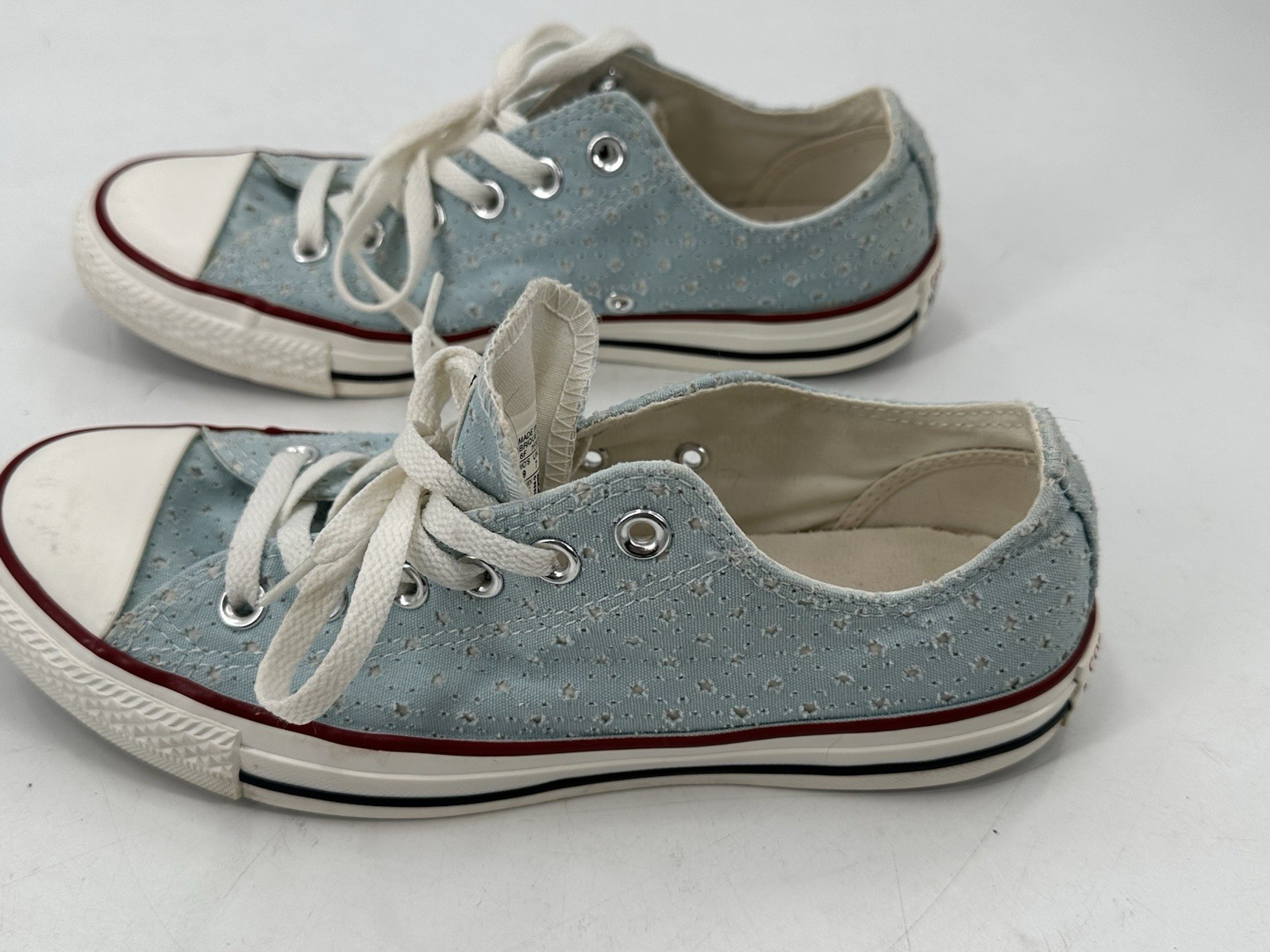 Converse Chuck Taylor All Star Low Canvas Light Blue White Stars Lace Up M7 W9 thumbnail 6