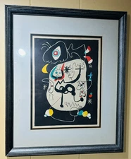 Lithograph “Dancer Listening to Organ in a Gothic Cathedral" by Joan Miró