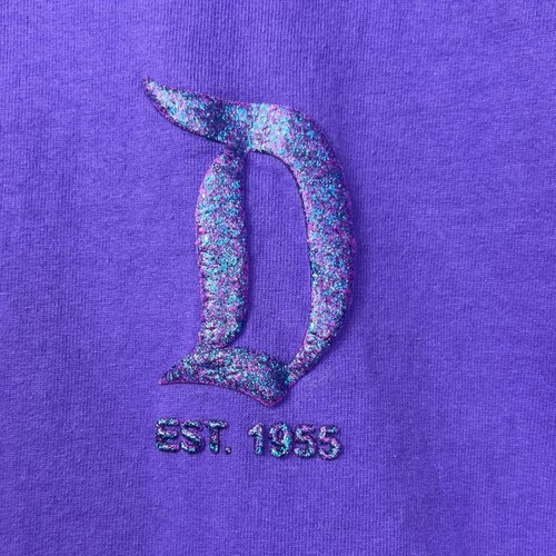 Disneyland Resort Spirit Jersey Sz XL Purple Puff Glitter Oversized Tee T-Shirt - Picture 3 of 12