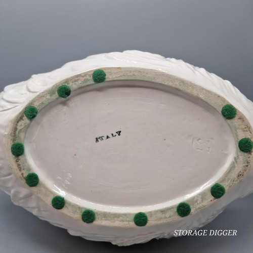 Vintage Italian Ceramic Swan Shape Flower Planter White 10" Decorative MCM - Picture 11 of 15