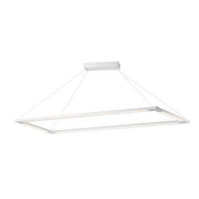 ET2 E21236-MW Rotator Floating Aluminum & Acrylic Rectangle Pendant Ceiling Ligh