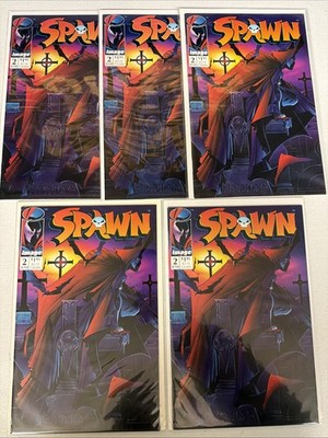Spawn #2 Lot of 5x Copies 1992 Image Comics Lot Mcfarlane VF *R13