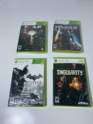 4 Xbox 360 Games Sealed Singularity F3AR Batman Arkham City Mass Effect 3 