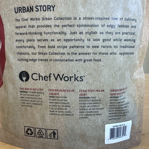 NEW Chef Works Urban Apron BERKELEY Half Bistro AHS01 Black Unisex 2 Pockets - Picture 8 of 10