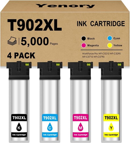 Ink Cartridges Black Cyan Yellow Magenta T902XL Ink Compatible T902xl Ink Cartri