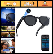Smart Glasses with 8MP Camera, 1200P Video, Real-Time Translation Bluetooth Au