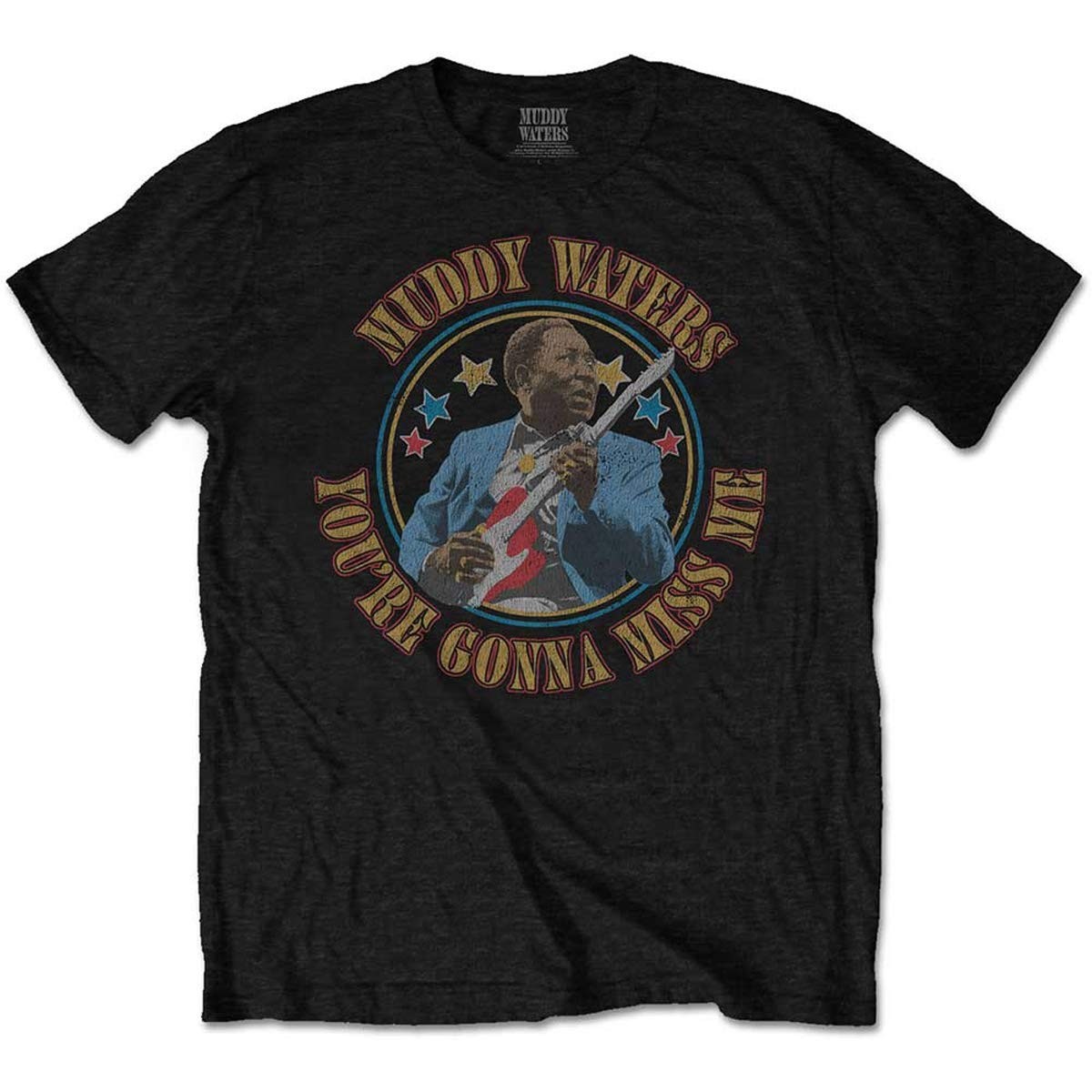 Мужская футболка Muddy Waters Gonna Miss Me Slim Fit, черная, Средний черный