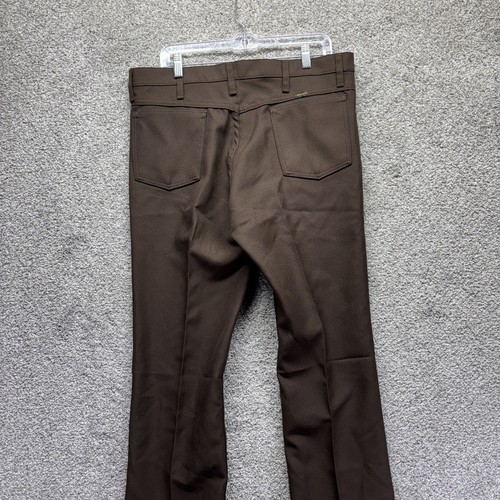 Pantalones de corte bootcut vintage Wrangler Wrancher 82BN para hombre 36x32 marrón occidental nuevos sin etiquetas - Imagen 5 de 8