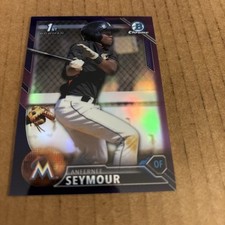 2016 Bowman Chrome PURPLE REFRACTOR SP /250 1st Anfernee Seymour RC #BCP21 (f3)