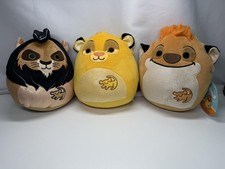 Squishmallows Disney Lion King Plush Lot Scar Simba Timon Set of 3 Kellytoy