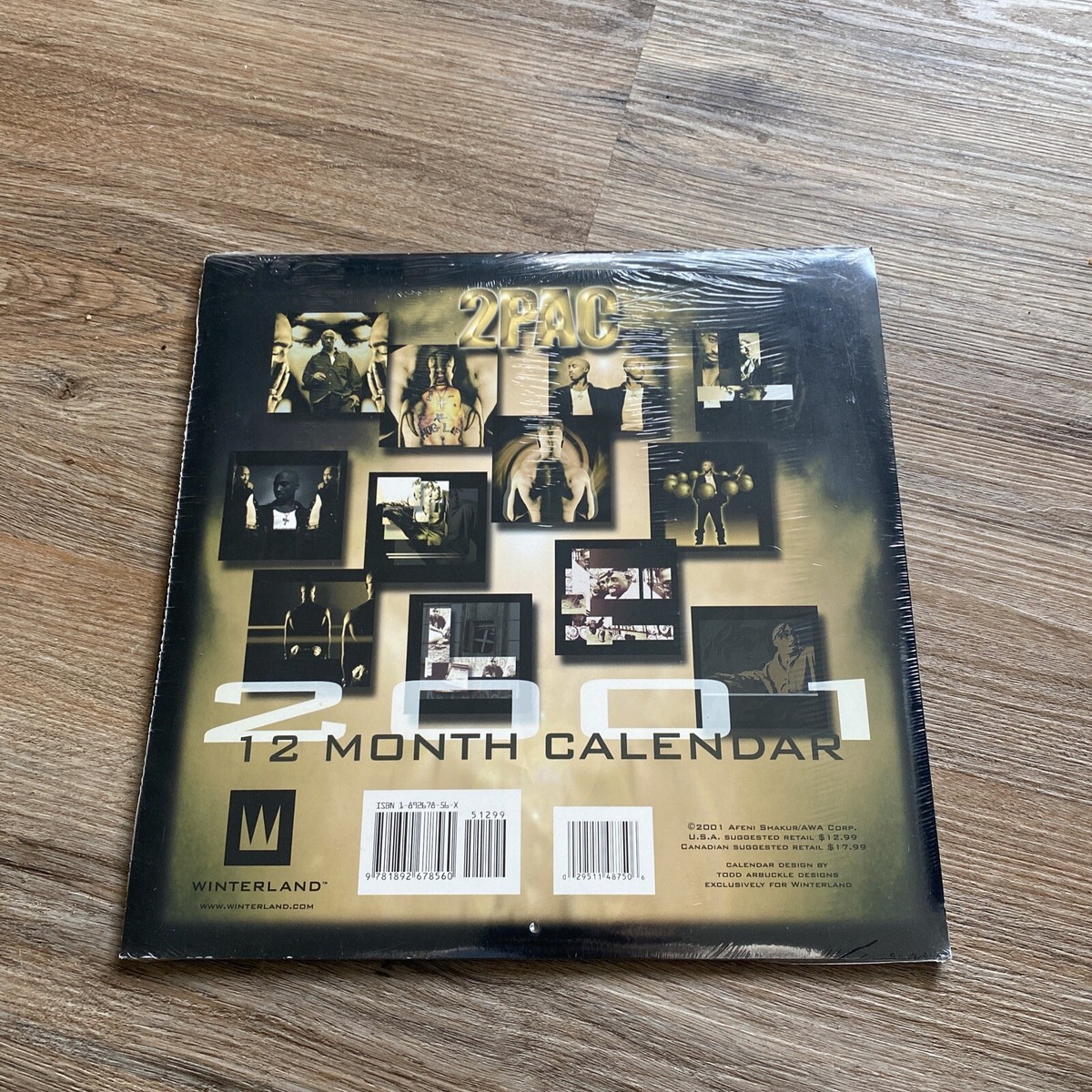 2PAC 12 MONTH CALENDAR 2001 / New Old Stock / Factory Sealed / G 