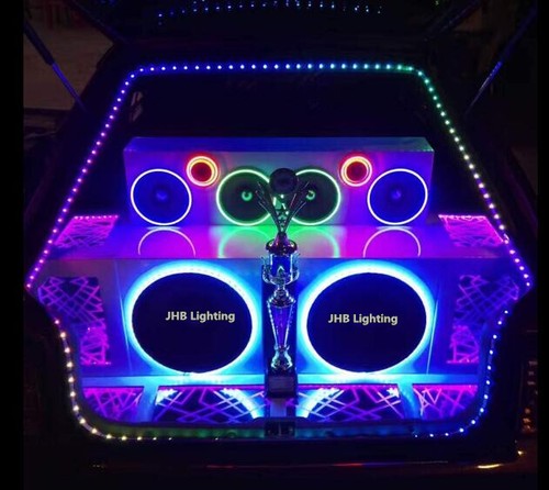 Pair 6.5" Bluetooth Remote CHASING Flow LED 1/2"Spacer Subs Speaker Rings Lights - 第 7/19 張圖片