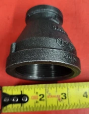 2" x 1" Reducing Coupling Class 300 WSP Black Ductile Iron Female NPT Threaded 1