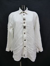 Size M costume shirt S'Herzl linen cream hammered buttons costume shirt th1641
