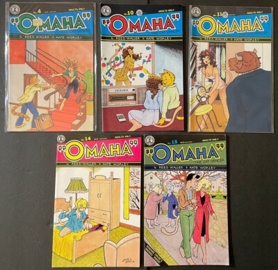 Omaha The Cat Dancer - Lot of 5 Comics 4 , 10 , 11 , 14 , 15 Kitchen Sink (1987)