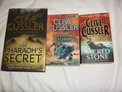 1 Hardback & 2 Paperback Books Clive CusslerAll Listed Box LL