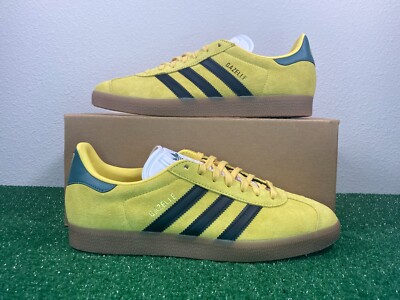 Men Adidas Gazelle Jamaica Football Fed Yellow Black Shoes  Athleisure NEW