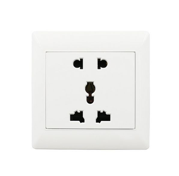 universal 10A 5Pin Power Wall Outlet Socket Plate Panel UK/US/EU/AU