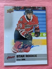 2019-20 UD CHL STAR ROOKIE SP AUTOGRAPHS-OLIVER SUNI-OSHAWA GENERALS