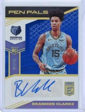 2019/20 Panini Elite Pen Pals Blue Rookie Auto #PP-BCL Brandon Clarke #28/35