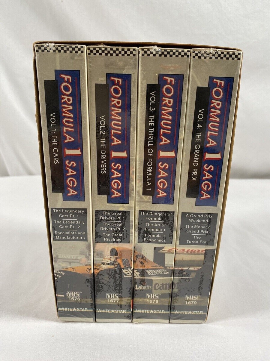 FORMULA 1 SAGA NEW SEALED BUNDLE OF 4 VHS F1 AUTO RACING TAPES