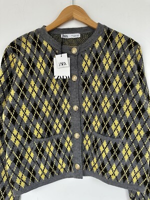 Zara Jacquard Cardigan Zara Reversible Cardigan Zara Pink And