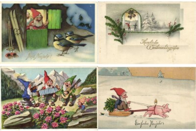KOBOLDE ZWERGE ZWERGE 64 ALTE POSTKARTEN (L7320)