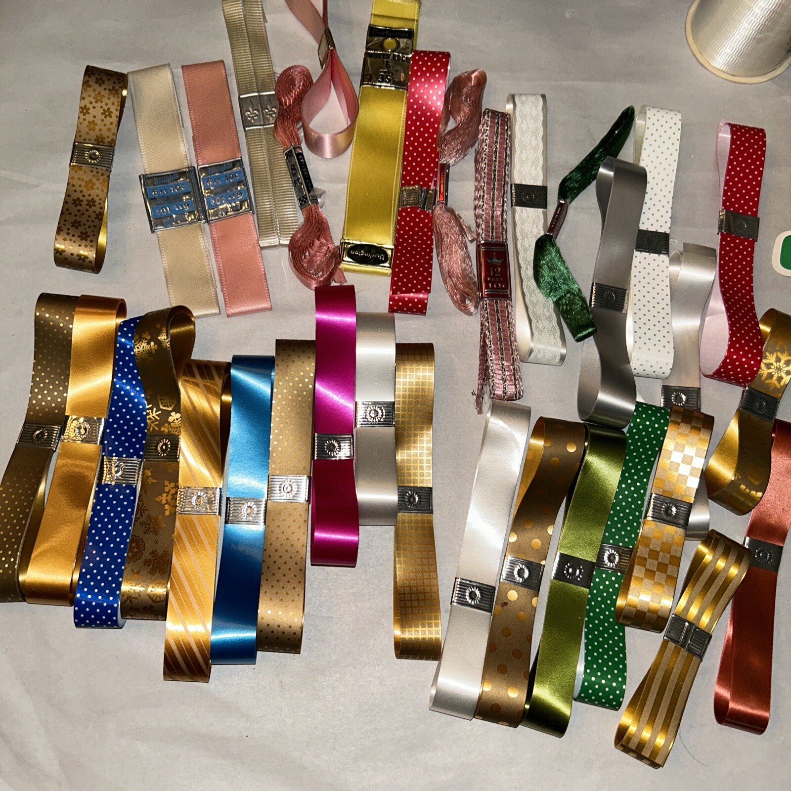 Wright Ribbon Vintage Ribbon Lot Mixed NEW Wrights Acetate Burlington | eBay