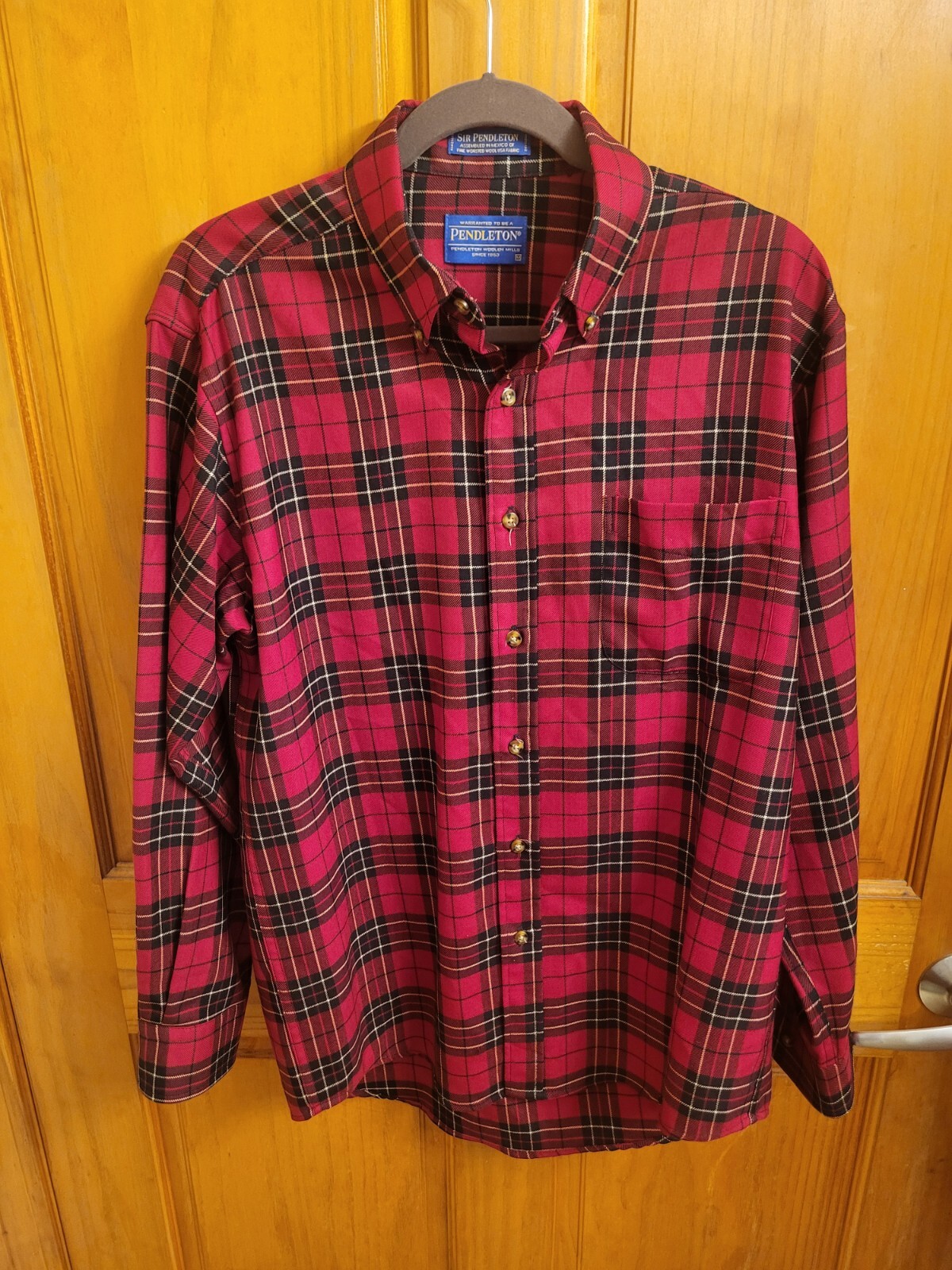 Pendleton Men Medium 100% Wool Button Down Shirt … - image 3