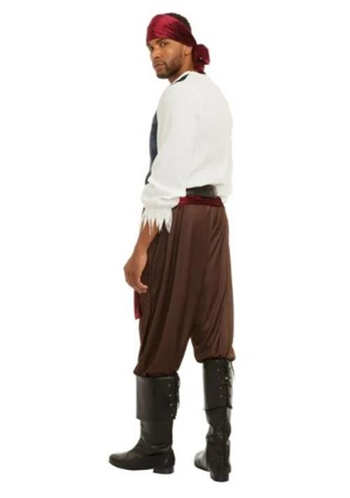 Camicia Da Pirata Rinascimentale Marrone &ndash; Costume Uomo Medievale &ndash; Taglie Disponibili (es. L)