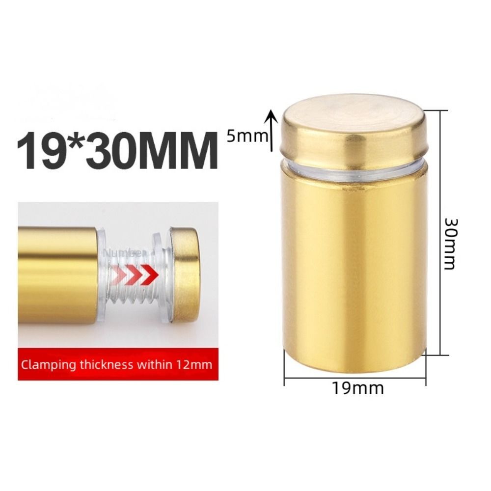 Stainless Steel Sign Standoff Screws Gold Wall Standoff Mounts Glass eBay