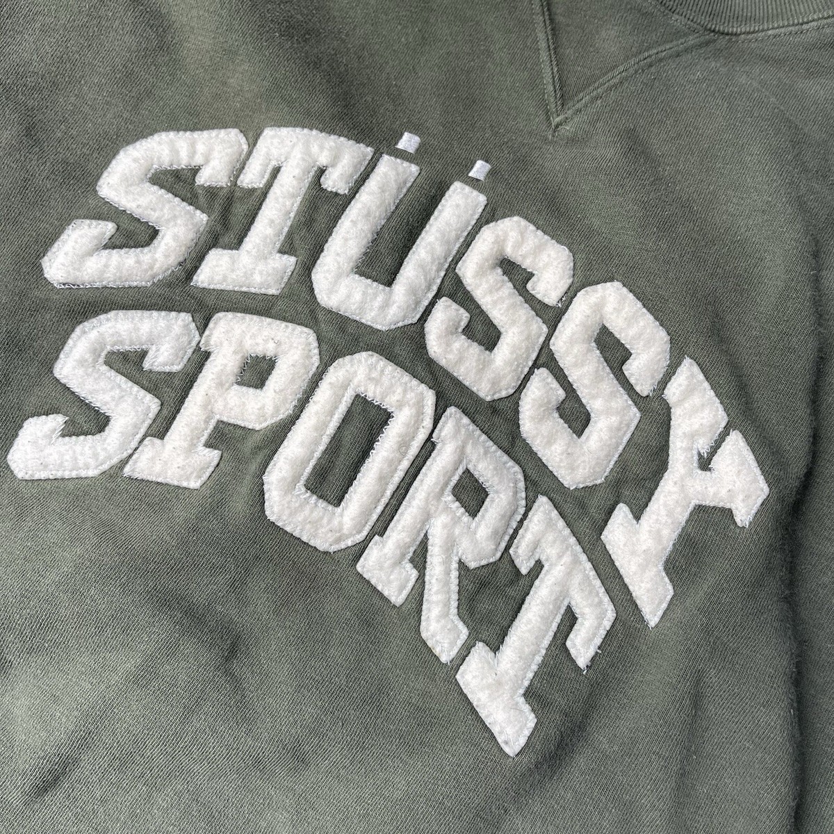RARE Vintage Stussy Sport Pullover Crewneck Sweater Green RARE Vintage Stussy Sport Pullover Crewneck Sweater Green