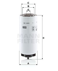 New Fuel filter, YN02PU1004S002 VA32G6200100T 600-319-3620 600-319-3610