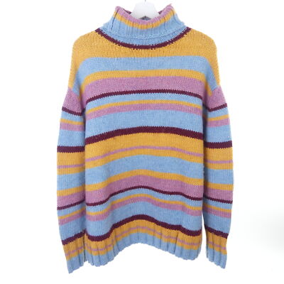C.P.TWENTYNINE Pullover Rollkragen Strick Knit Streifen Bunt Gr. L 40