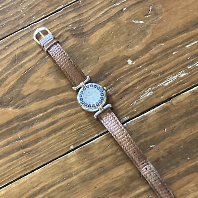 Murano Glass Millefiori Watch Women Venice Gold Tone Leather  display picture 3