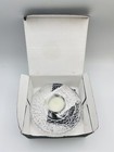 Orrefors Discus Votive Candle Holder Signed Textured Lars Hellsten Clear Heavy — photo 5