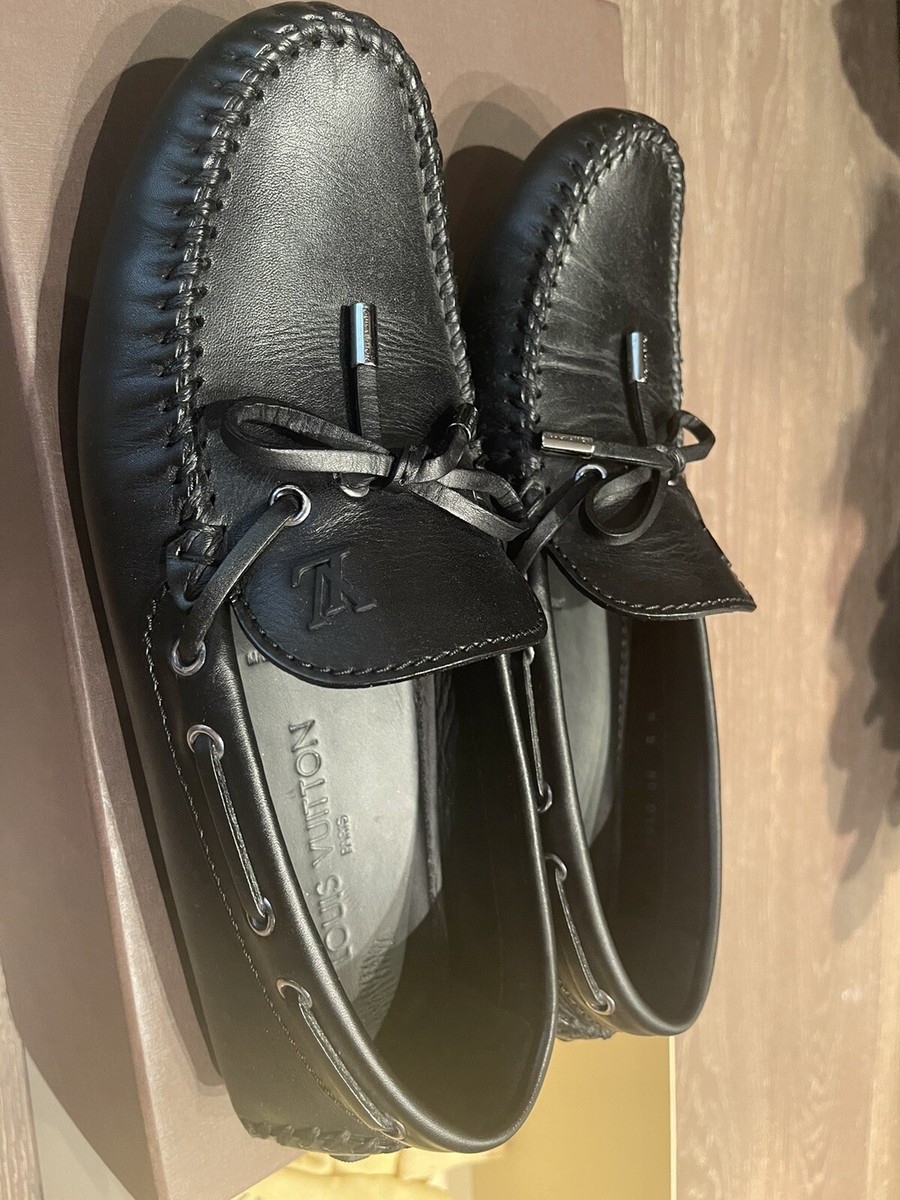Auth LOUIS VUITTON Black Men Loafer Driver Shoes Leather | eBay display picture 3