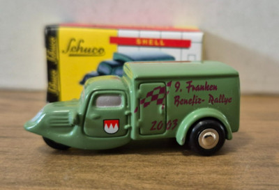 Schuco Piccolo Tempo Dreirad 9. Franken Benefiz Rallye 1:90 in OVP