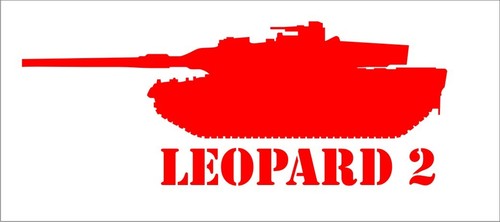 Panzer Leopard A2, Aufkleber aus hochwertiger Folie geschnitten, freistehend. - Bild 5 von 7