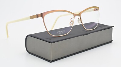 LINDBERG Brille 9584 53-15 T313 135 Col K190/60 Strip Titanium Rosa Orange Cat