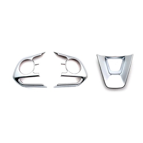 3pcs Steering Wheel Trim Cover Frame For Toyota Corolla 2019-24 Matte Silver - Picture 4 of 4