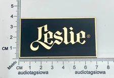 Leslie Custom Decal Black & Gold Incised Acrylic Self Stick