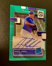 2022 Donruss Optic Green Stars On Card Auto Prizm Angel Zerpa RC 29/49