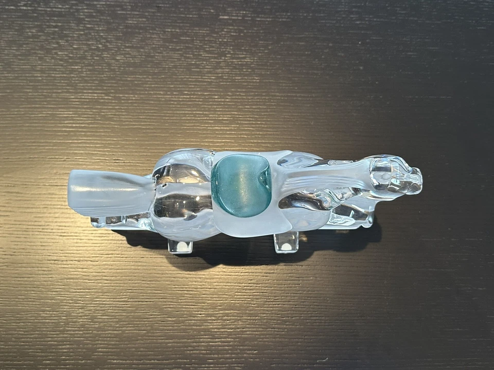 Escultura de silla de montar de caballo de carrera Ming esmerilada de cristal firmada por Daum Francia Foto 4 de 4